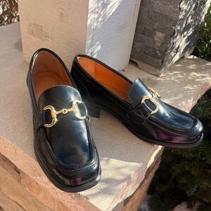 Cruza like new ladies black leather loafers leather Portugal 37 size 6.5-7